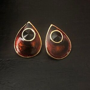 Umber Gold Stud Earrings